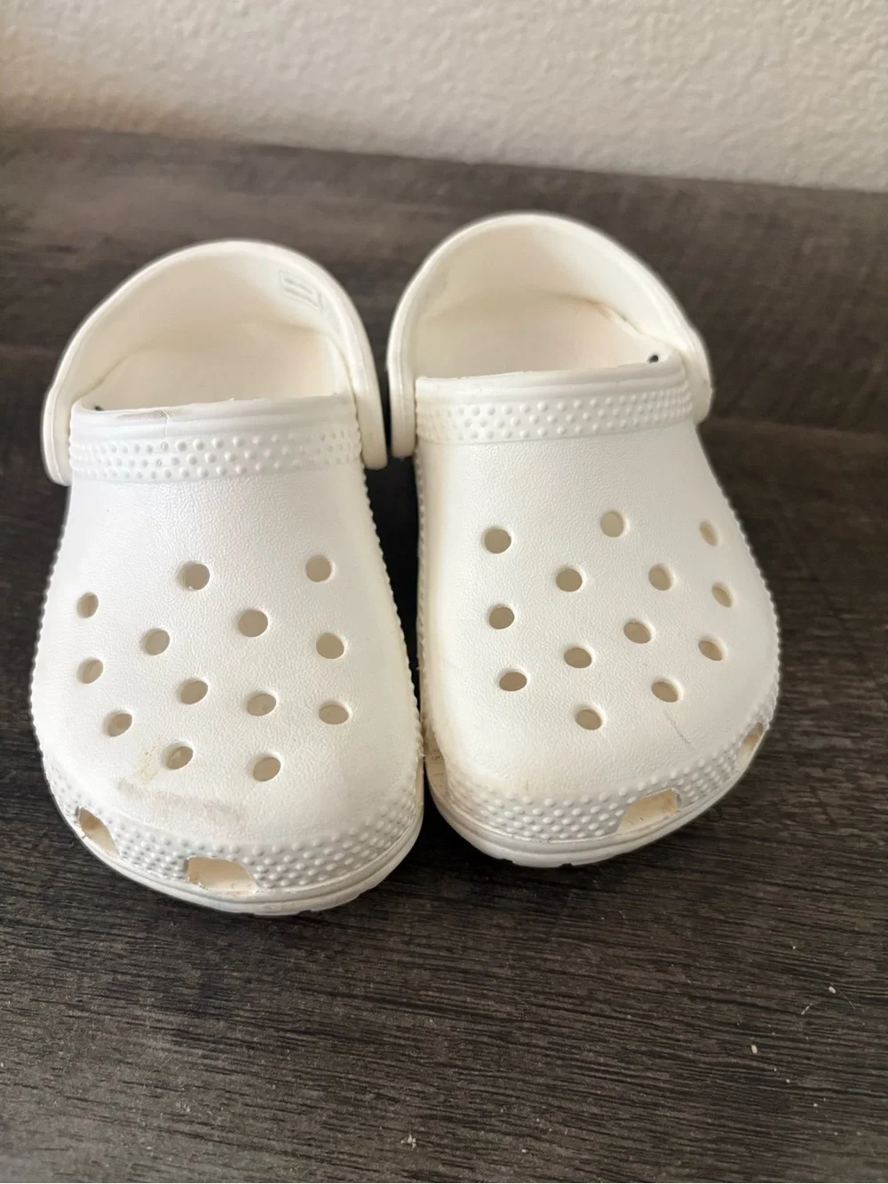 CROCS Kids White Classic Clog Sandals